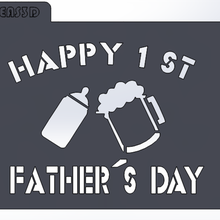 stecnil happy 1 st fathers day home 1nt father's stencil 3d print model - Mito3D