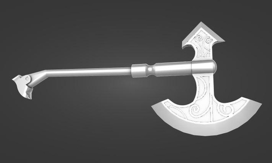 steel axe 3d print model - Mito3D