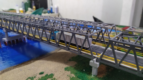steel beam bridge bridge steel river beam architecture  3d print model - Mito3D