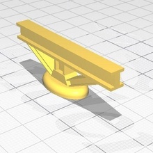 steel beam support h0 scale architecture bridge metal 3d print model - Mito3D