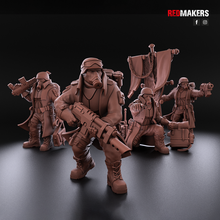 steel guard - command squad imperial force game scifi legion fallout grimdark armageddon infantry astramilitarum wh40k warhammer 40k 40000 redmakers 3d print model - Mito3D