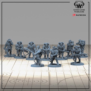 acier guards stormtroopers 10 modèles Jeu wh40k 3d print model - Mito3D