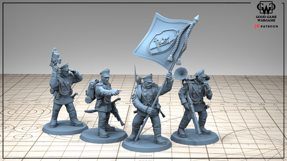 çelik muhafızlar hq 4 modeller oyun wh40k 3d print model - Mito3D