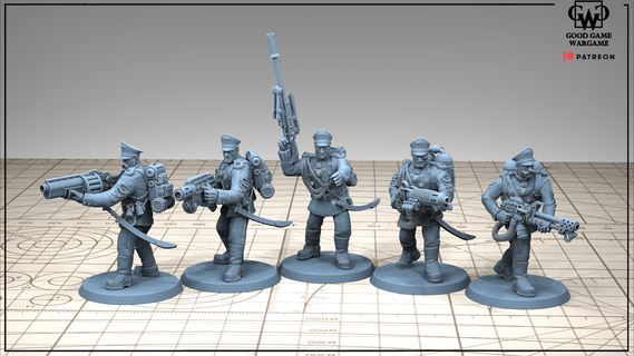çelik muhafızlar sw 5 modeller oyun wh40k 3d print model - Mito3D
