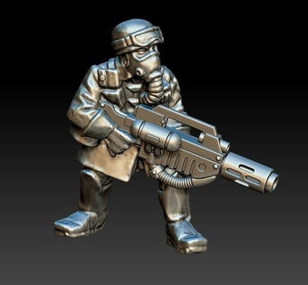 acciaio legione melta artigliere oldhammer 2nd edizione imperiale guardia kustom guerra martello 3d print model - Mito3D