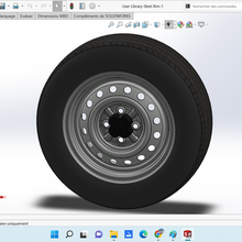 steel rim tyre 3d print model - Mito3D