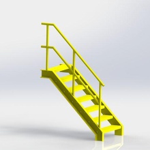 steel stair 3d print model - Mito3D