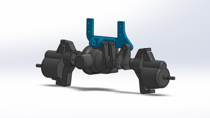steering servo support trx4 gantry crane traxxas bridge axle 3d print model - Mito3D