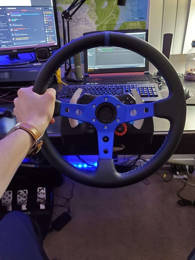 steering wheel adapter 350mm logitech g27 g29 g923 3d print model - Mito3D
