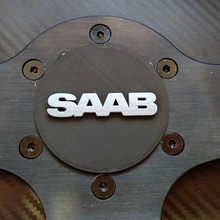 direksiyon tekerlek amblem Saab araç 3d print model - Mito3D