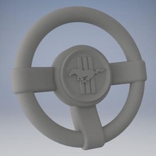 steering wheel mustang kids game toys cars 3d print model - Mito3D