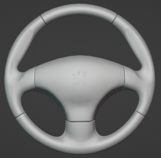 steering wheel peugeot 206 flyer 3d print model - Mito3D