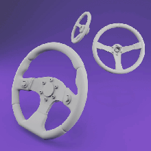 steering wheel set - 1 24 scale model accessories 3d print model - Mito3D