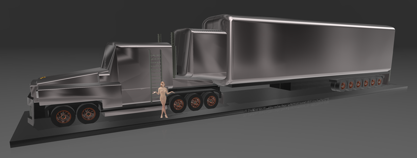 steffies camion mercedes benz semi truck route 3d print model - Mito3D