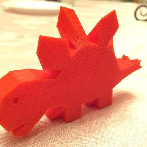 stego jeu dinosaure low poly de modèle simple jouet animaux 3D print model - Mito3D