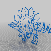 stegosauro lowpoly 2d arte dinosauro 2d_art 3d print model - Mito3D