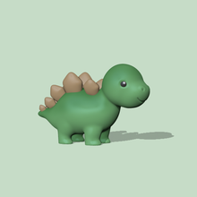 estegossauro arte dinossauro escultura animal brinquedo miniaturas desenho animado extinto decorativo Toque pré escola 3d print model - Mito3D
