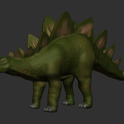 estegossauro 3D print model - Mito3D