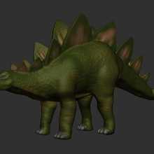 stegosauro 3d print model - Mito3D