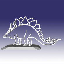 stegosaurus - dinossauro de brinquedo design impressão 3d a arte animais 3d print model - Mito3D