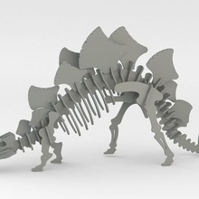 stegosaurus 3d puzzle game jigsaw 3d print model - Mito3D