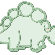stegosaurus kurabiye kalıbı aracı biscuit kraker 3d print model - Mito3D