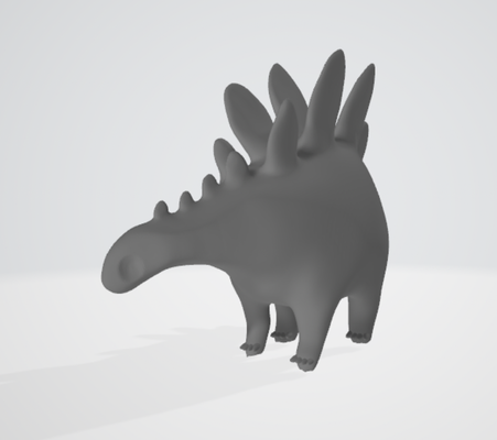 stégosaure dinosaure paléo pins modèle art dinosaures vidéo jeux jurassique parc figurines 3d print model - Mito3D