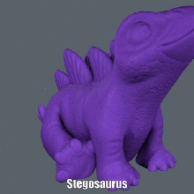 stegosaurus easy print no support art stegosaurus supportless sculpture abductor model figure dinosaur dino cartoon baby animal