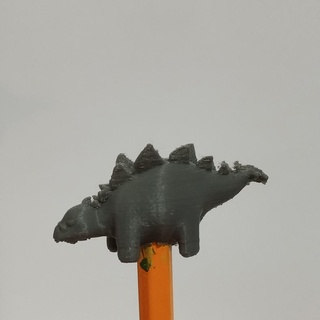 stegosaurus pen topper dinosaur pen topper pencil pen educationl school history chibi sergio inglese  3d print model - Mito3D