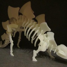 stegosauro puzzle 3d construction kit gioco dino dinosauri 3d print model - Mito3D