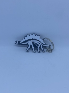 stegosaurus skeleton necklace keyring stegosaurus dinosaur necklace skeleton  3d print model - Mito3D