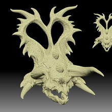 stegyceratops - skull model lizardmen seraphon tabletop stegadon estegadon ceratops aztec mayan dinosaur 3d print model - Mito3D