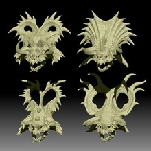stegyceratops - skull special mix lizardmen seraphon tabletop stegadon estegadon ceratops aztec mayan dinosaur 3d print model - Mito3D