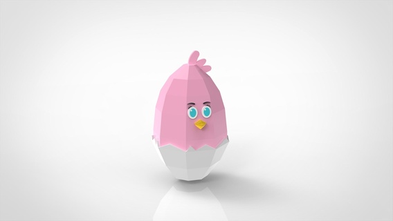 stella Pasqua scatola assemblaggio arrabbiato uccelli uccello pulcino annidato contenitore uovo titolare supporto arte giocattolo animale Rovio carina cartone animato Giochi 3d print model - Mito3D
