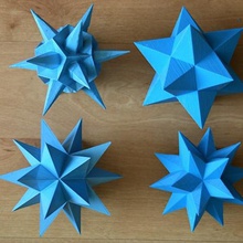 stellations dodecahedron -bölüm rol aldı çeşitli çokyüzlülere yıldız 3d print model - Mito3D