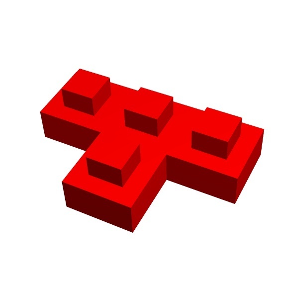 kök Brix 4 4x4 2 geometri oyuncak matematik mozaikleme 3D print model - Mito3D