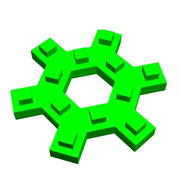 vástago brix t43 4x12 3x0 1 estructural geometría matemáticas modelo educación geométrico topología 3D print model - Mito3D
