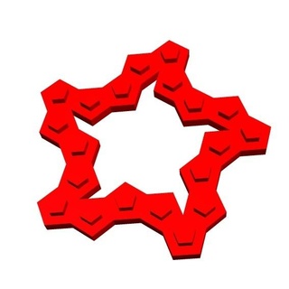 vástago brix t5 5x20 r2 geometría juguete matemáticas mosaico 3d print model - Mito3D