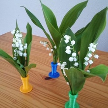 Stiel-vase home lily valley Mai Blume Sonstiges gadget 3d print model - Mito3D