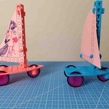stemfie macchina vela andare in barca vapore stelo vento fisica astronomia 3d print model - Mito3D