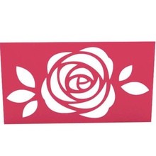 stencil home rose flower 3d print model - Mito3D