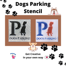 stencil - dogs parking 3d print model - Mito3D
