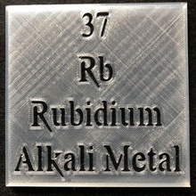 estêncil periódico tabela elemento 37 rubídio 3d print model - Mito3D
