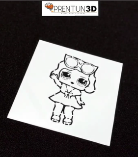 stencil ballerina lol Bambola sottopiede modello 3d print model - Mito3D
