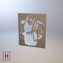 kalıp banksy ölüm sanat boya sprey polis koklama resim 3d print model - Mito3D