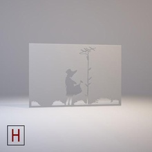 kalıp banksy çiçek tv Hava kız sanat boya sprey polis koklama resim 3d print model - Mito3D
