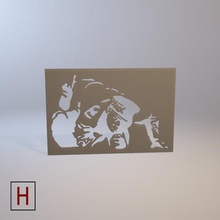 kalıp banksy polis koklama sanat boya sprey resim 3d print model - Mito3D