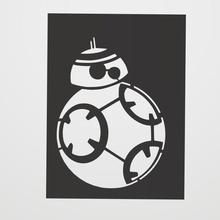 stencil bb-8 home starwars star wars rogueone rogue one episodeiv theforceawakens force awakens 2015 droid sith stormtrooper 3d print model - Mito3D