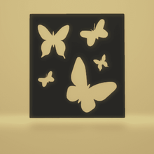 stencil butterflies butterflie 3d print model - Mito3D