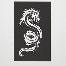 stencil dragon home mythology fantasy 3d print model - Mito3D
